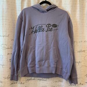 Pact Organic Cotton Purple Hella Pie Pizza Co Hoodie Large